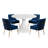 Magallanes 4 - Person Round Table Dining Set with Velvet Dining Chairs-1546479240-1546479246