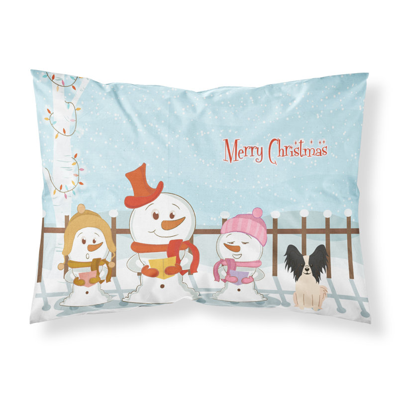 Taie d'oreiller Merry Christmas Merry Christmas, Papillon noir et blanc et choristes
