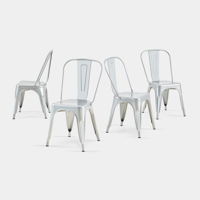 Chaise de salle à manger Kalya, 4, Argent argent