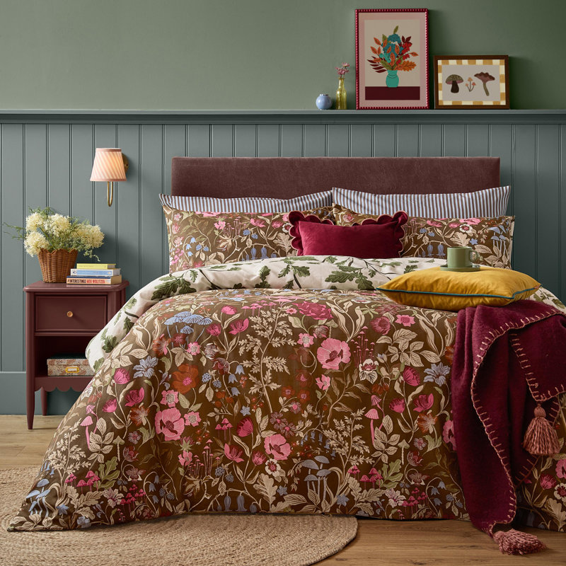 Forest Bloom Floral Duvet Cover Set