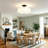 Thornhill 4-Light Modern Fabric Semi Flush Mount Ceiling Light for  Entryway