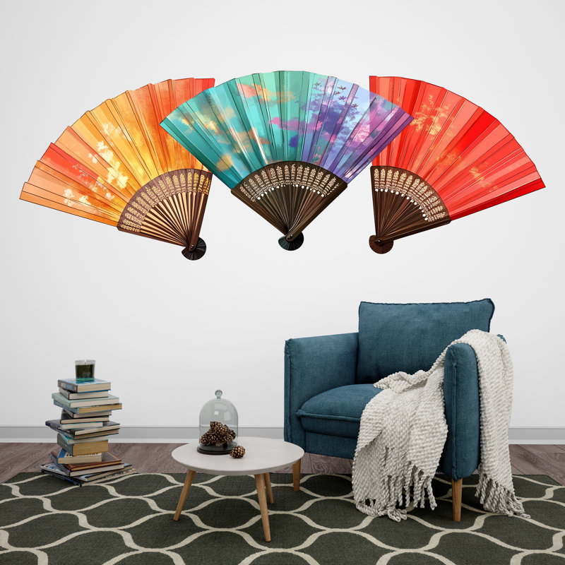 Adhésif décoratif asiatique, art mural japonais, 13 x 24 pouces