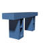 Console OMCHOM de 63 pouces avec prises de courant, canapé d'entrée bleu avec tablette de rangement, table de couloir étroite pour le salon, panneau de particules et panneau de fibres à densité moyenne-129456734-129456736