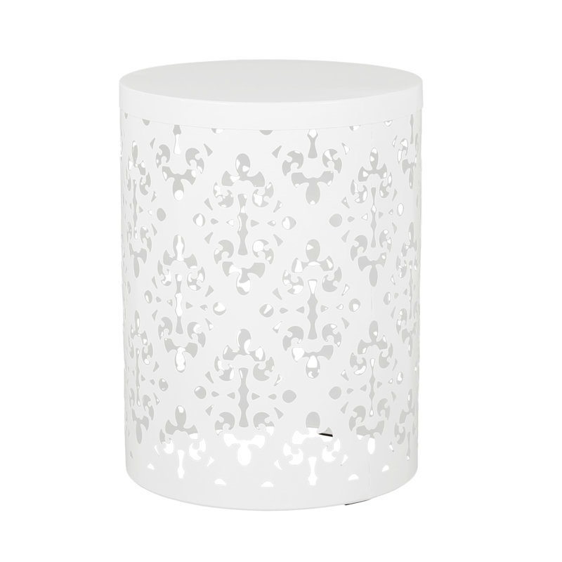Table de bout en métal S / 2, Blanc