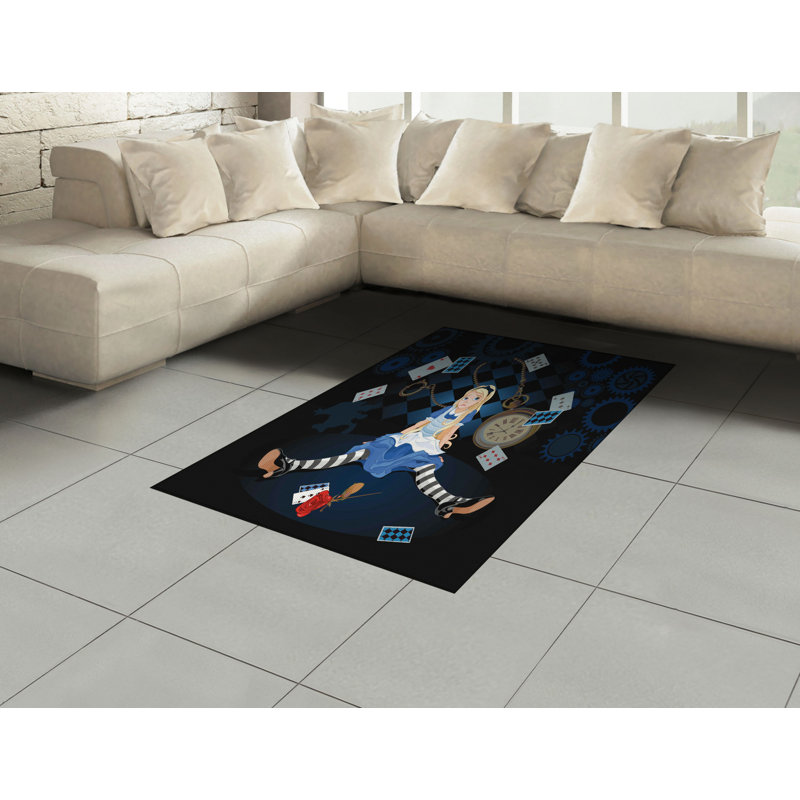Tapis décoratif coloré en fibres de polyester à haute densité, Rectangle— 4 pi x 5 pi 8 po