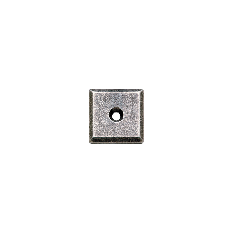 Metal Knob Backplate, 1.25" H x 1.25" W x 0.13" D, Silicon Bronze Dark