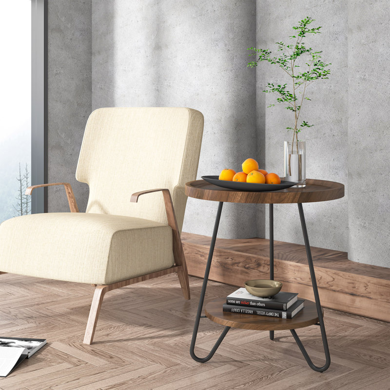 Geneane Tray Top End Table Set, Brown
