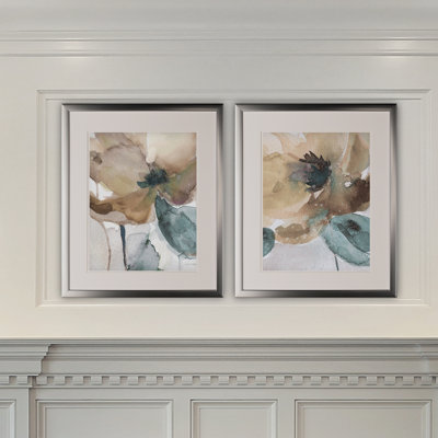 Areesa " Watercolor Poppy " 2 Piece Art Acrylic Print