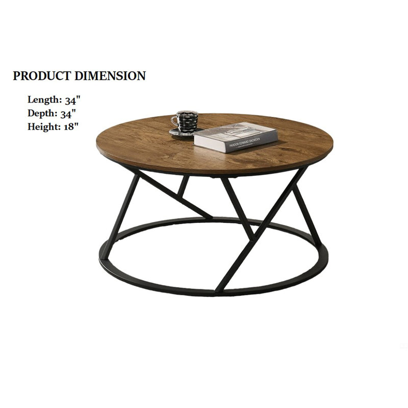 3Pc Table Set 1X Coffee Table 2X End Table, Brown