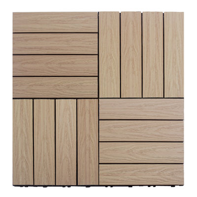 Carreau de terrasse à emboîtement en composite 12 "x 12" UltraShield Naturale