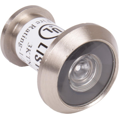 Visionneuse de porte 180 degrés homologuée UL pour portes minces - Nickel satiné