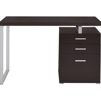 Bureau moderne avec 3 tiroirs d'ordinateur Cappuccino Modern