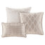 Très grand lit en chenille de luxe - taupe 7 pièces