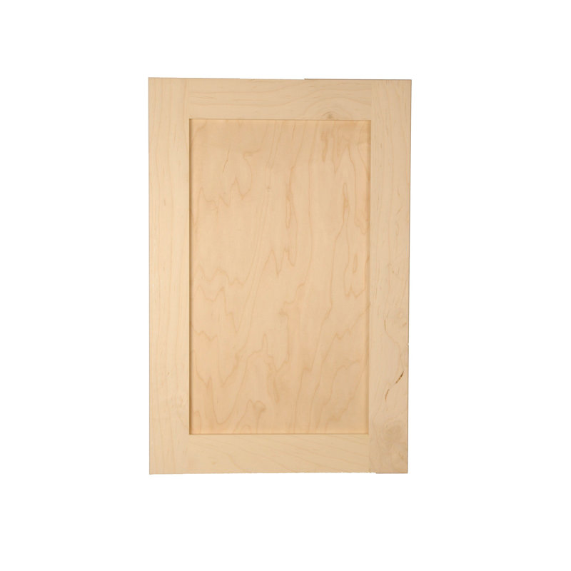 Frontline Shaker Recessed Frameless 1 Door Medicine Cabinet with Adjustable Shelves, Unfinished Wood, 18" H x 14" W x 3.5" D