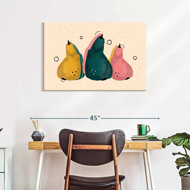 Abstract Pears, 24" H x 36" W