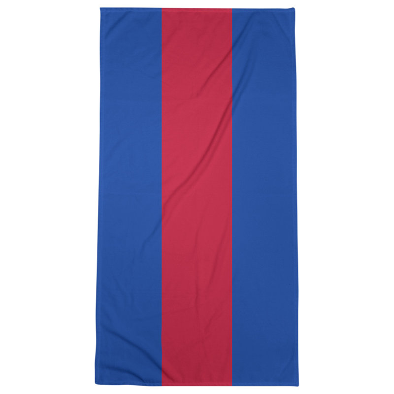 Lightweight Beach Towel, Blue/Red/Blue, Microfiber