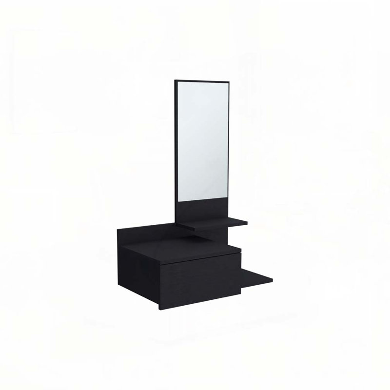 Console à miroir 3 tiroirs Vienna, Noir