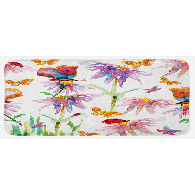 Tapis de cuisine shabby flore