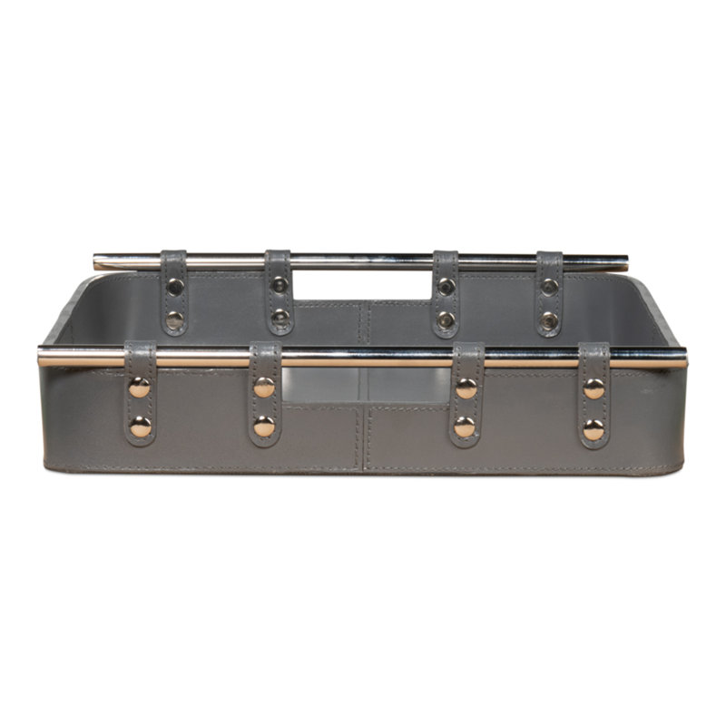 Shagreen Decorative Tray, Gray