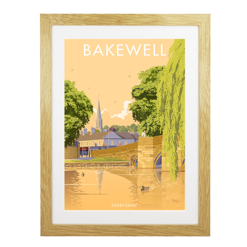Bakewell Derbyshire - Print, Oak Framed, 40cm H x 30cm W x 3cm D