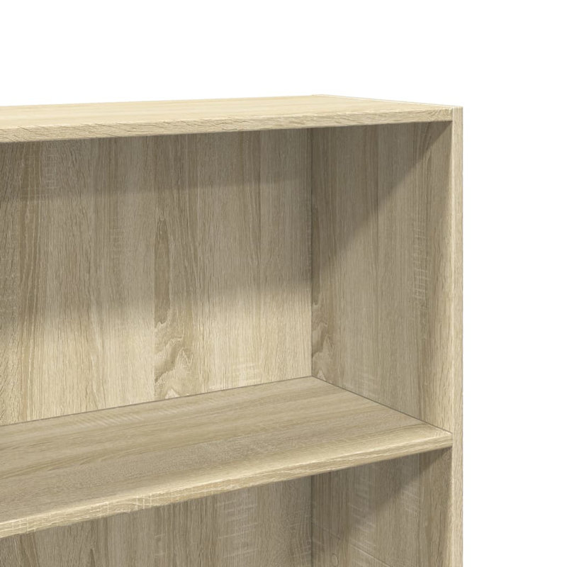 Analuisa Bookcase, (3 Shelves) 152cm H x 60cm W x 30cm D, Sonoma Oak