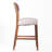 Natalina Rustic Bar Stool,Solid Wood Frame
