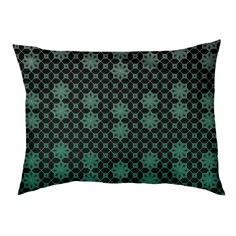 Coussin pour chien Byrge, Petit (l 29,5 po x P 19,5 po x H 9,5 po), Vert pâle / Noir