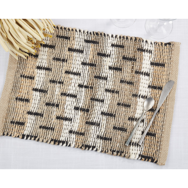 Napperon rectangulaire 55% jute - 45% coton recyclé Cambria Collection