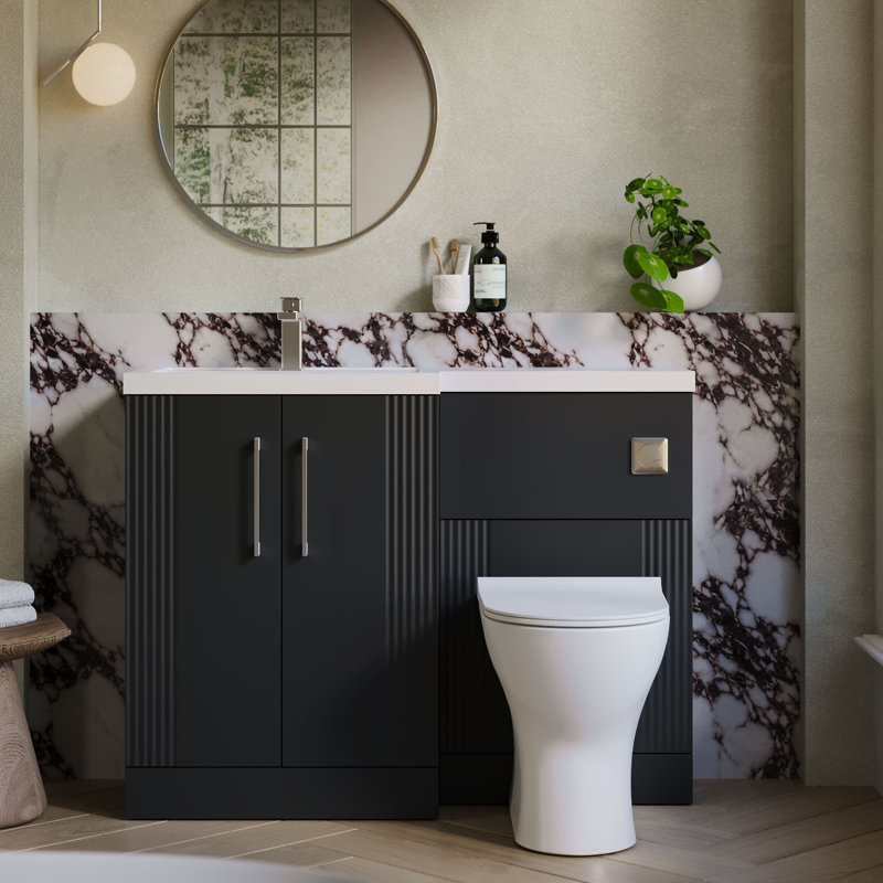 1105 mm Bathroom Vanity, Soft Black