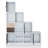 Alah 61.5"H Staircase Bookcase with Shelves and Cabinet