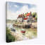 Harbour Coastal Scenic Square Canvas Print - Wrapped Canvas Print