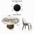 7 - Piece Modern Round Sintered Stone Dining Set with Pedestal Base-2099820995-2102917769