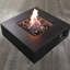 Concrete Propane/natural Gas Fire Pit - 40000 , Heat , Rust Charcoal, 30x30x11 In, Modern Outdoor Heating Unit Table For Spaces Gas, Style