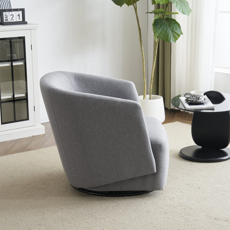 Daurenbek Upholstered Swivel Armchair