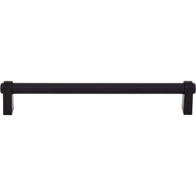 Lawrence Bar Pull, Flat Black, 7 9/16" Center To Center