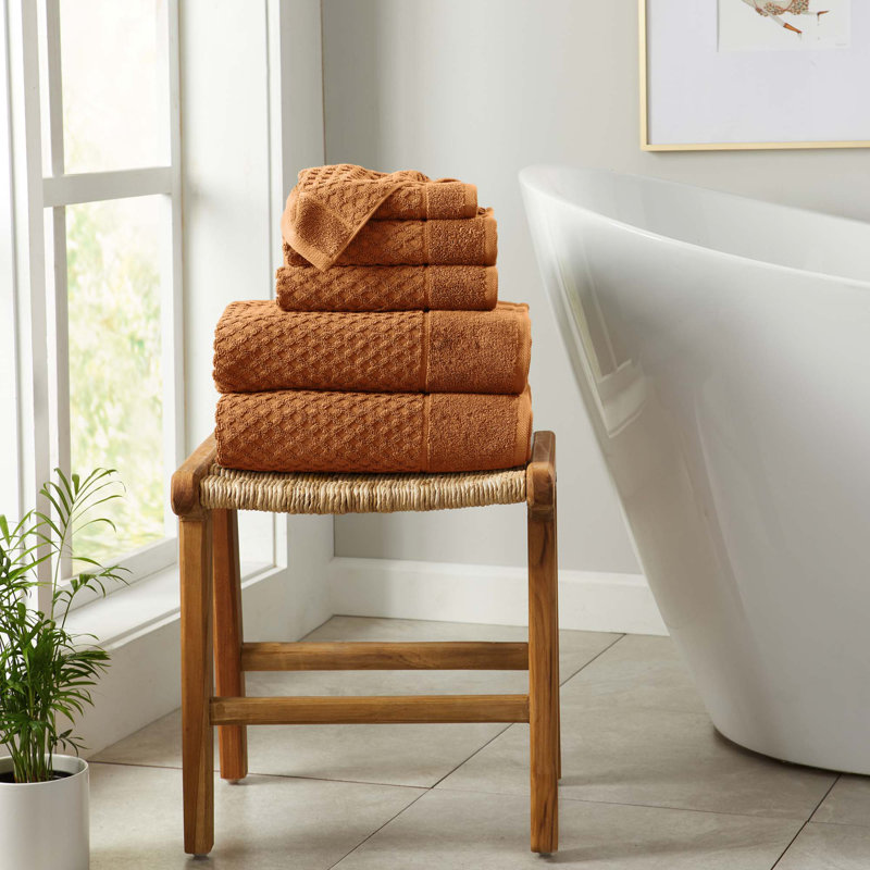 Ensemble de serviettes 100% coton ultra doux et absorbant, Cuivre, Ensemble de serviettes 6 pièces