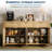 63" Farmhouse Buffet Sideboard with Rattan Accents, 3 Drawers & 4 Doors, Adjustable Shelves Storage Credenza for Dining Room, Kitchen, Entryway-277775020