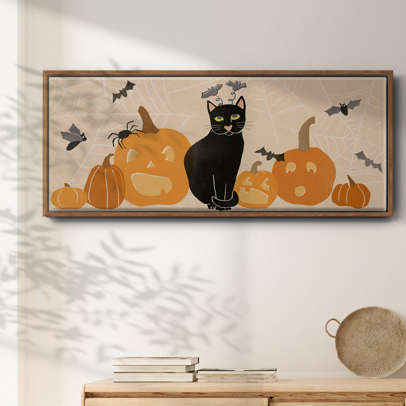 «Pumpkin Patch Cats Collection D», toile encadrée, H 12 po x l 30 po