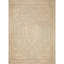 Tapis oriental tissé à la main à motif océanique / ivoire Jacarra-168472671