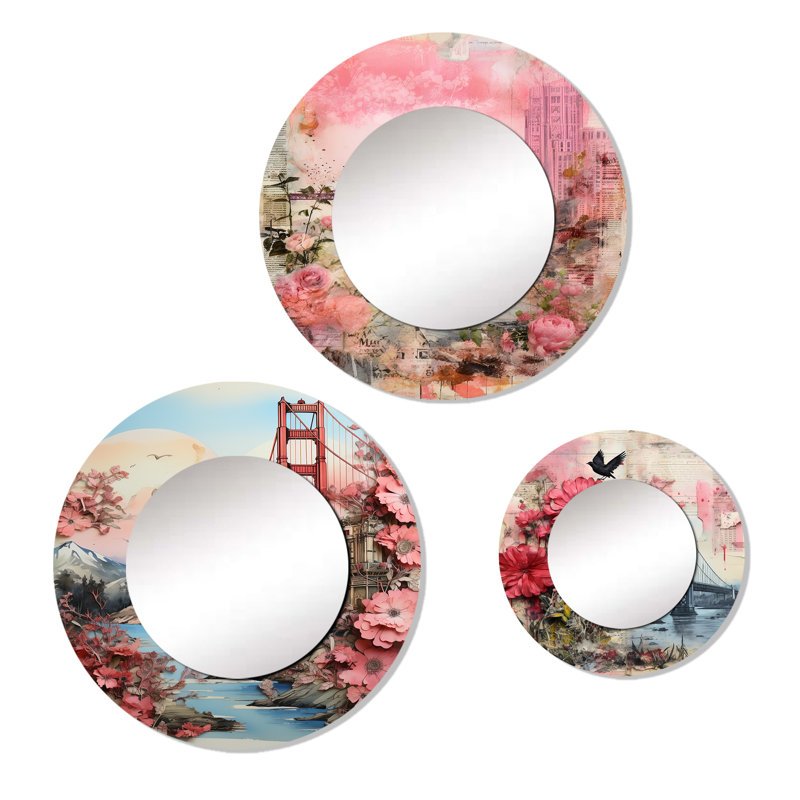 Nayvee Metal Round Mirror