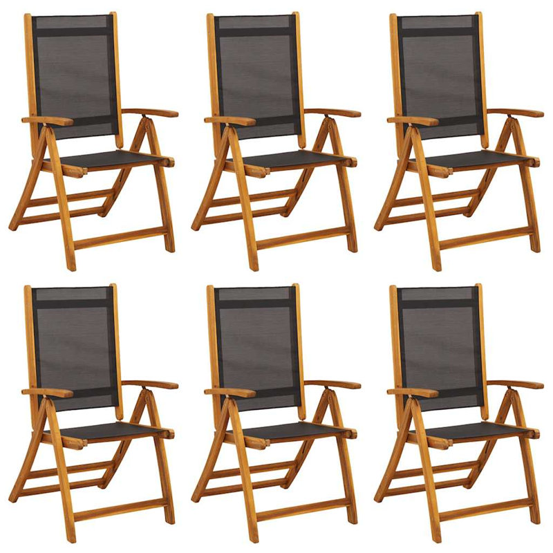 Chaise de jardin pliante en bois massif d'acacia