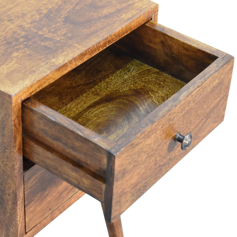 Lulie 30cm W Solid Wood Bedside Table