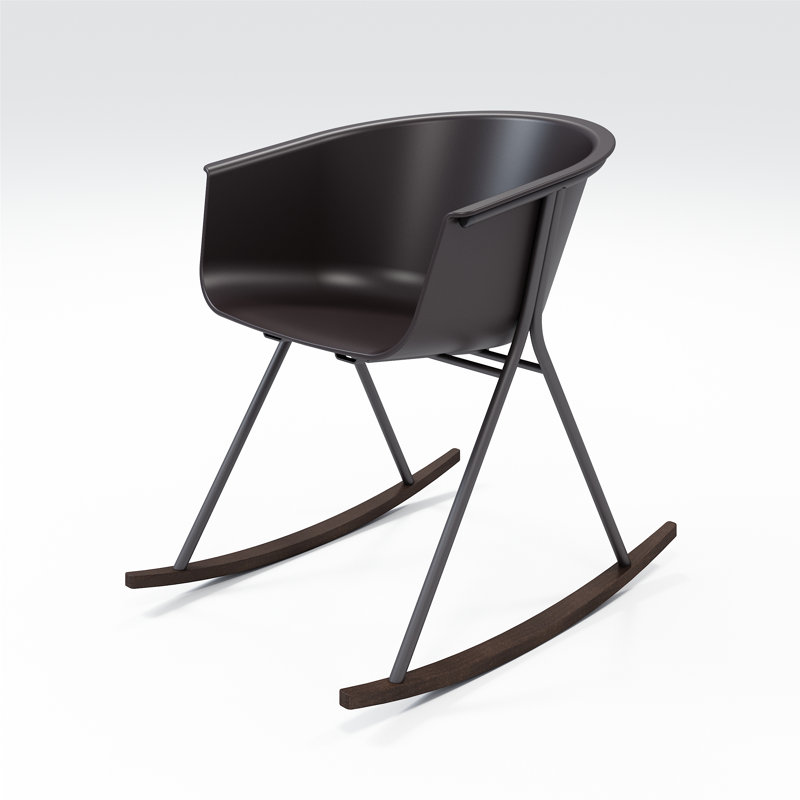 Chaise avec accoudoirs Tee, Café noir / café noir / ombre