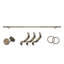 Tringle à rideau 1 pouce Keneil avec embouts en aluminium, tringle à draperies télescopique robuste et résidentielle pour usage résidentiel et commercial (ensemble de 2)-641639224-641639231