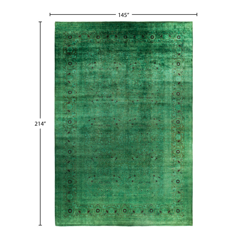 Overdyed One-of-a-Kind 12' 1" X 17' 10" Hand Knotted Area Rug