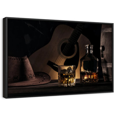 Cowboy Whiskey, reproduction sur toile