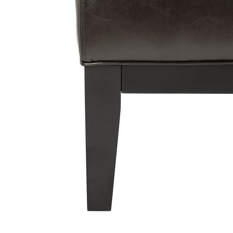 Kamyrah Faux Leather Ottoman, Brown