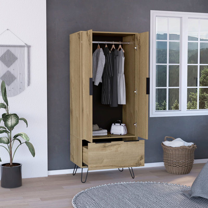 Armoire, chambre à coucher, chêne clair