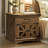  23.6"W Farmhouse End Table with Storage and Charging Station Square Wooden Nightstand Large Sofa Side Table Living Room-543655278