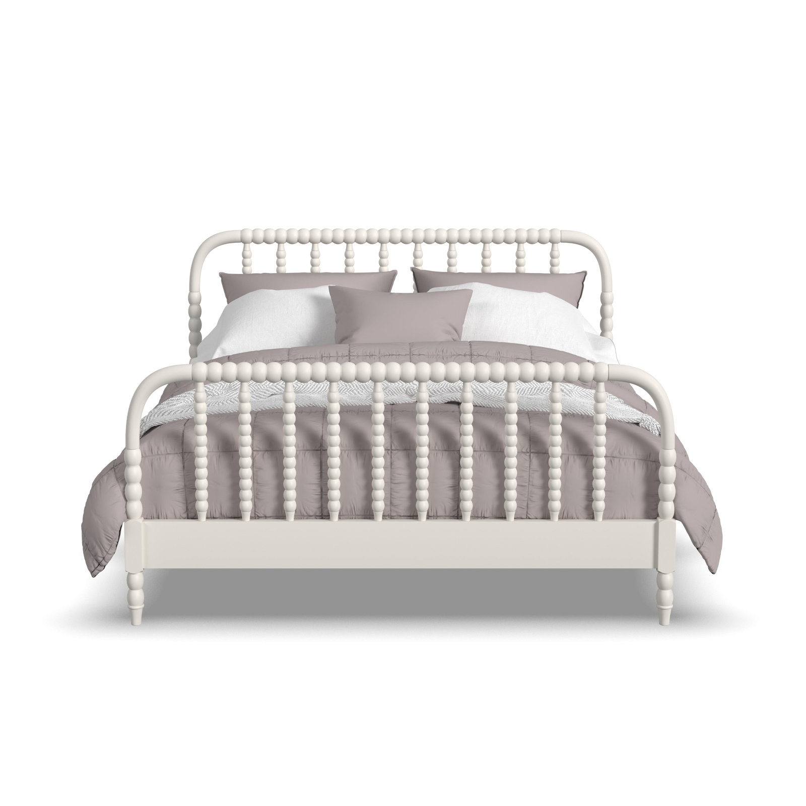Benbrook Wood Spindle Bed, Queen, White